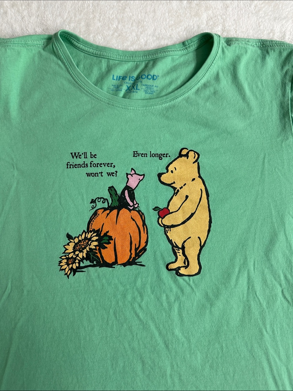 Life Is Good light Green Winnie the Pooh & Piglet Graphic Tee - Picture 2 of 7